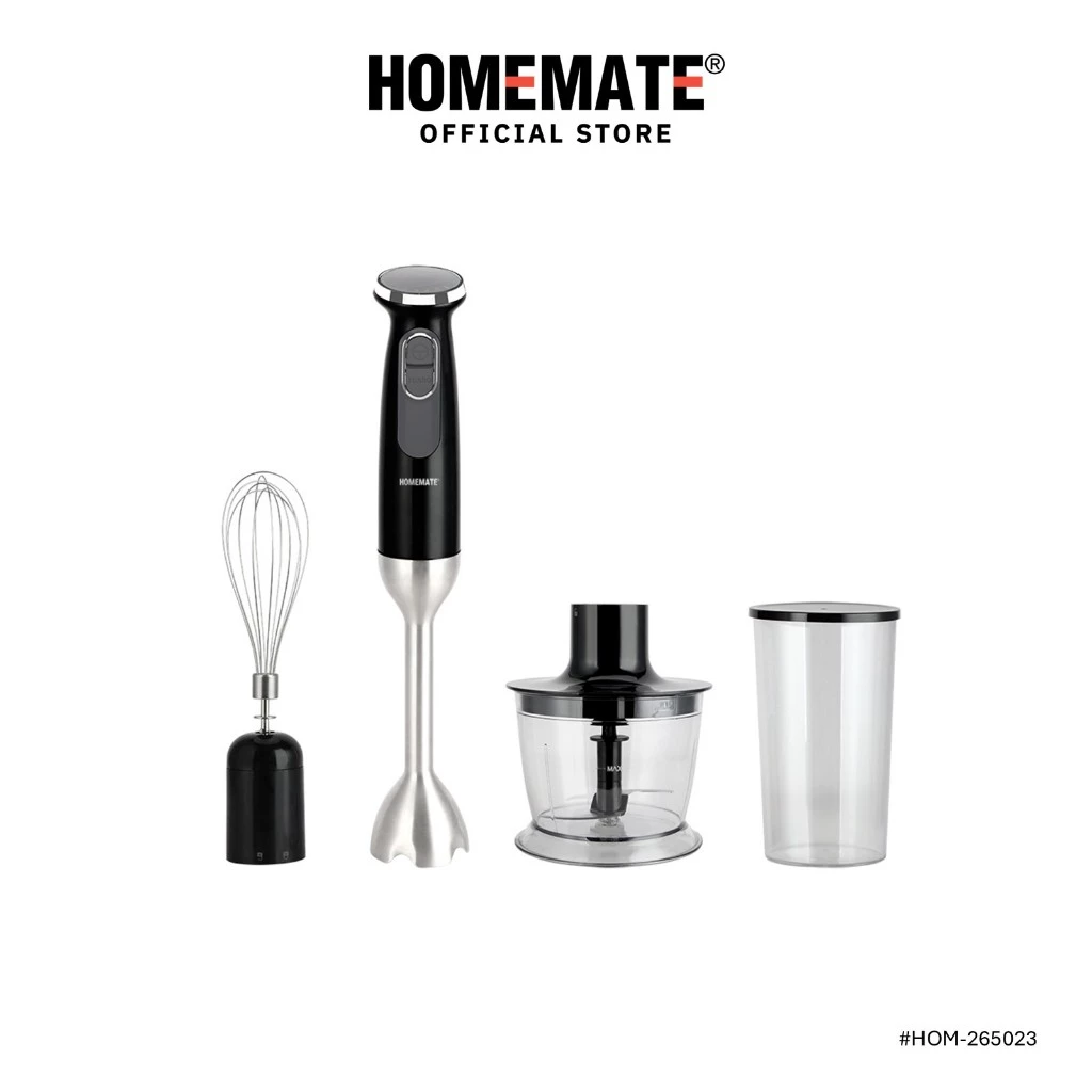 HOMEMATE ชุดเครื่องปั่นมือถือ 1200 วัตต์ สแตนเลส/ดำ รุ่น HOM-265023