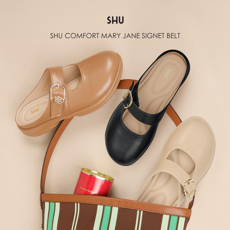 SHU COMFORT MARY JANE SIGNET BELT รองเท้า