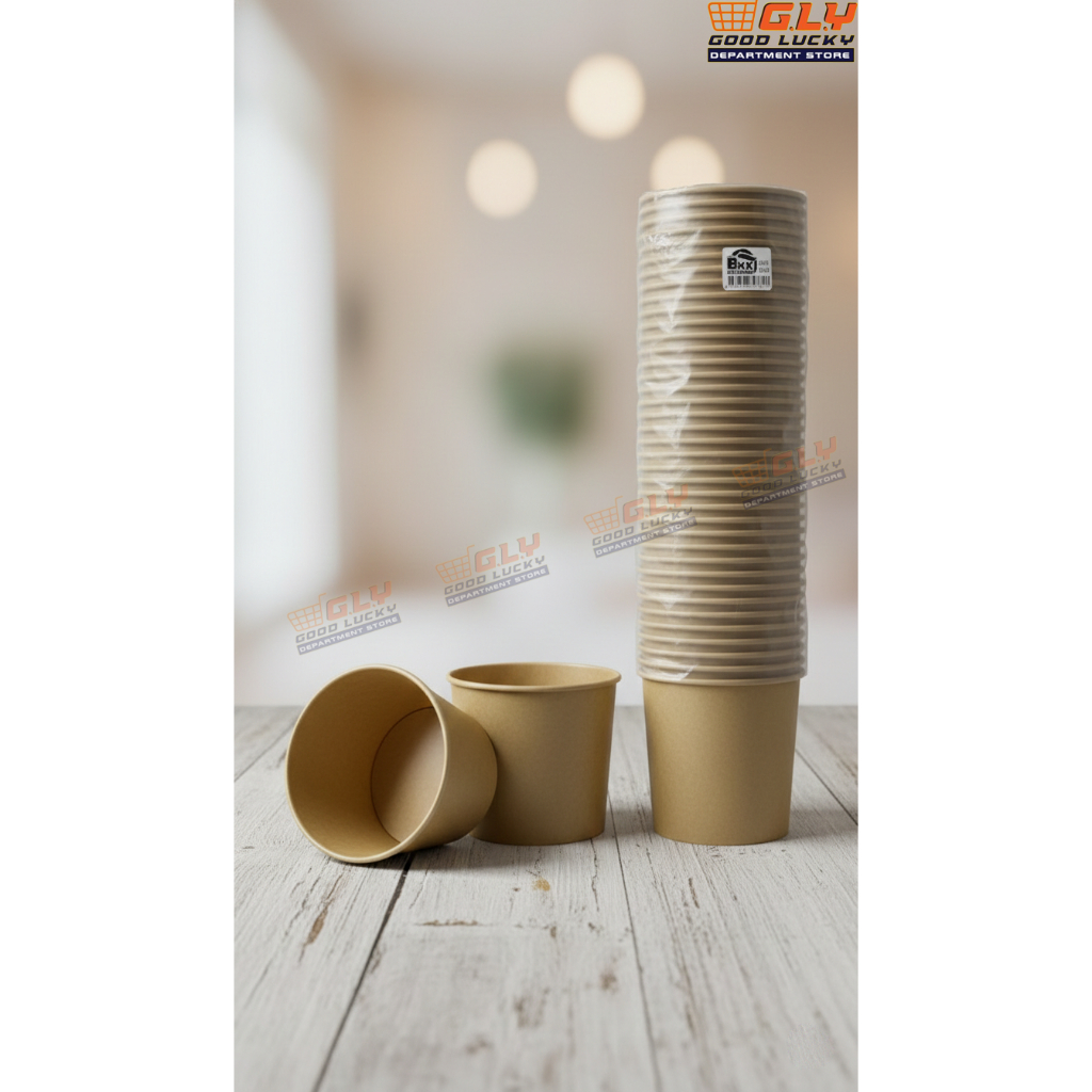BKW-1180-600 ถ้วยกระดาษคราฟ แพ็ค50ใบ ถ้วยกระดาษคราฟท์ทรงสูง ชามเยื่อไม้ 100% 1180cc