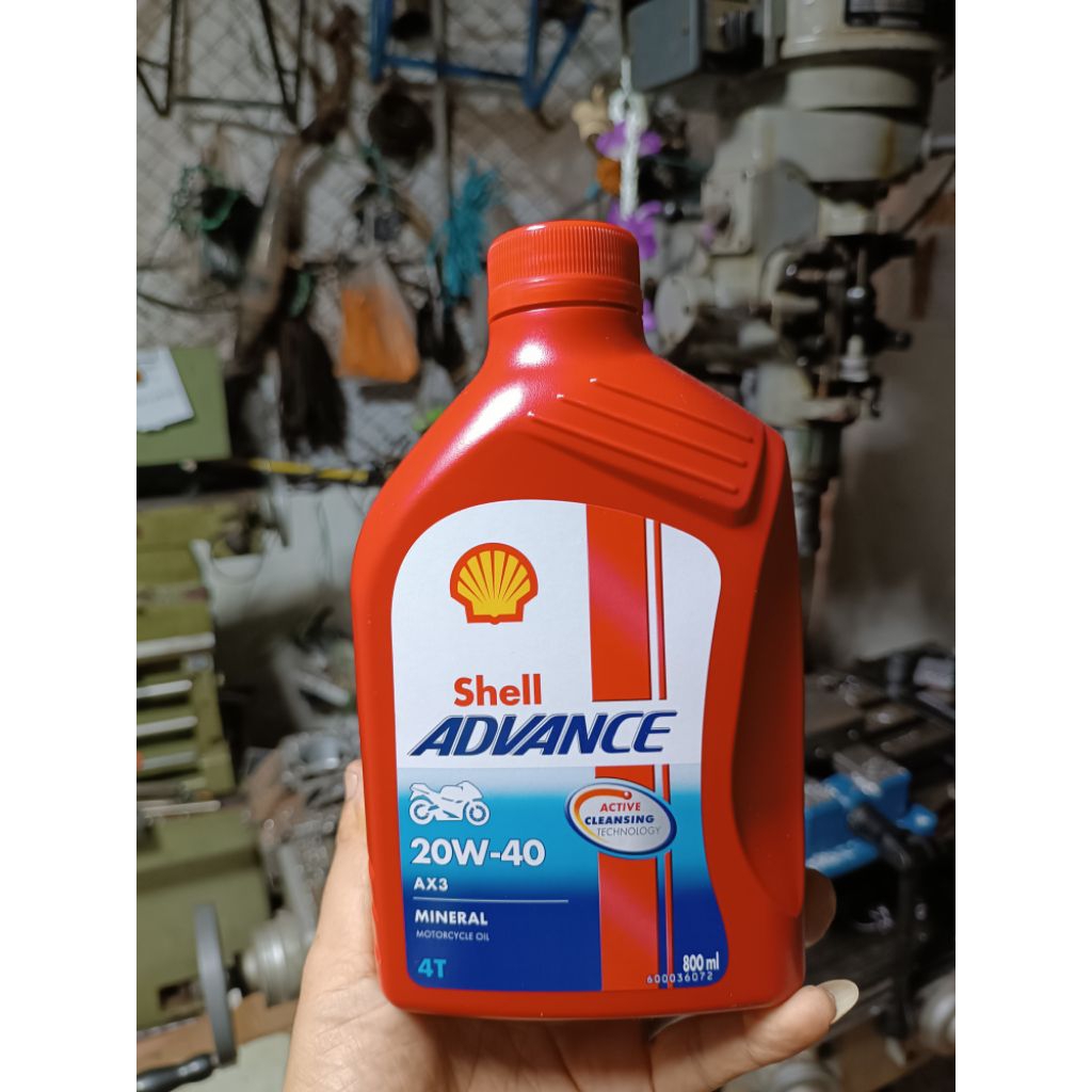 น้ำมันเครื่องShell ADVANCE 20W-40 1กระปุก 0.8