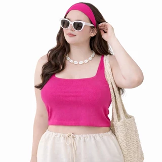 💕PP♡CLOSET💕เสื้อกล้ามคอเหลี่ยมสาวอวบ XL-3XL (Plussize) 28สี เสื้อกล้ามครอปสาวอวบ เนื้อผ้า2ชั้น ยืดได้เยอะ