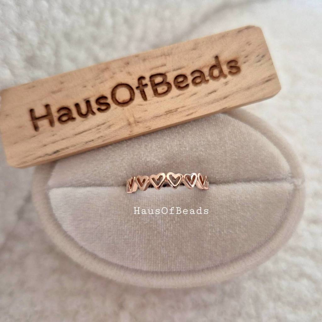 ⭐️ NEW ของแท้ 100% ⭐️ Rose Gold Freehand Hearts Ring