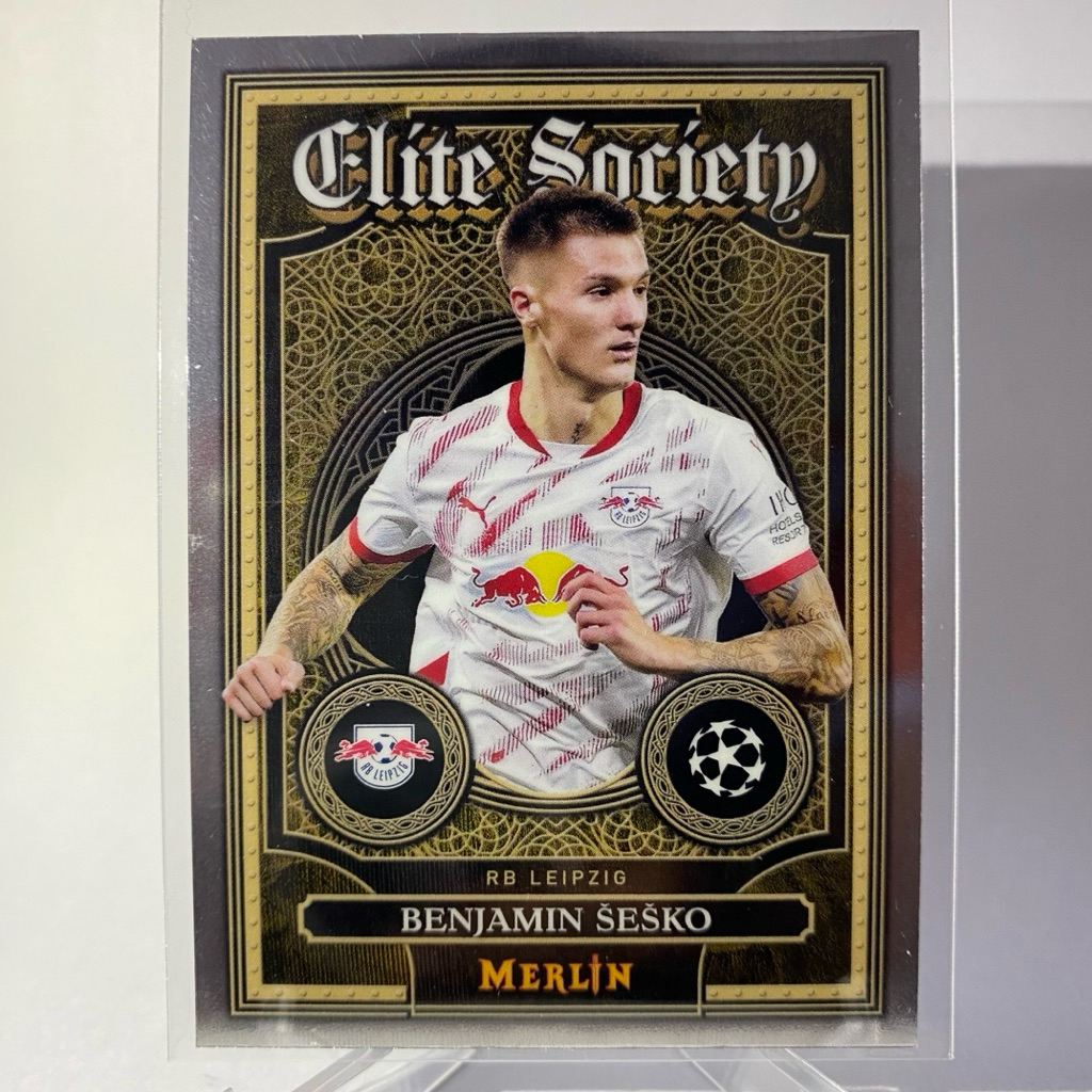การ์ดนักฟุตบอล BENJAMIN SESKO, LEIPZIG, ELITE SOCIETY, TOPPS MERLIN 2025, ES-14