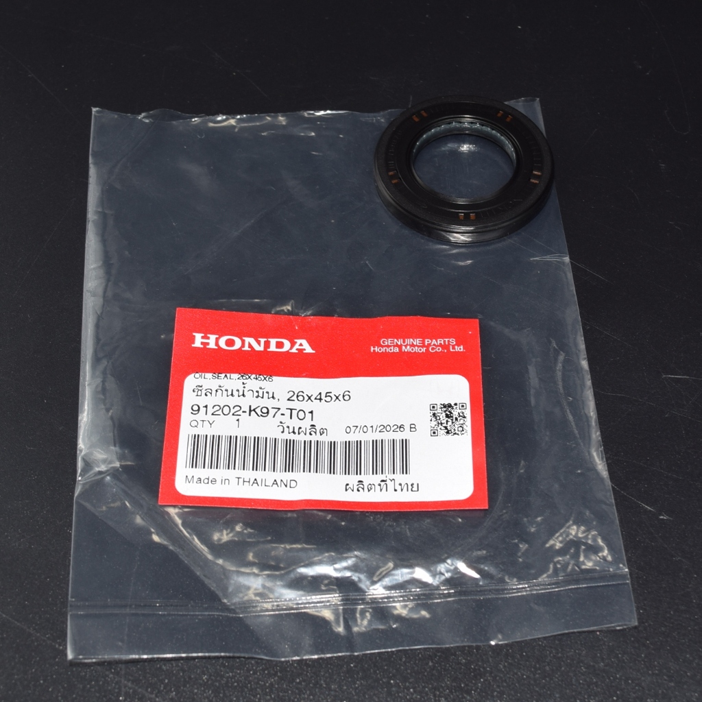 ซีลกันน้ำมันข้อเหวี่ยงซ้าย ADV150 ปี2019-2022 ,ADV160  แท้เบิกจากศูนย์ฮอนด้า ราคา/1ชิ้น 91202-K97-T0