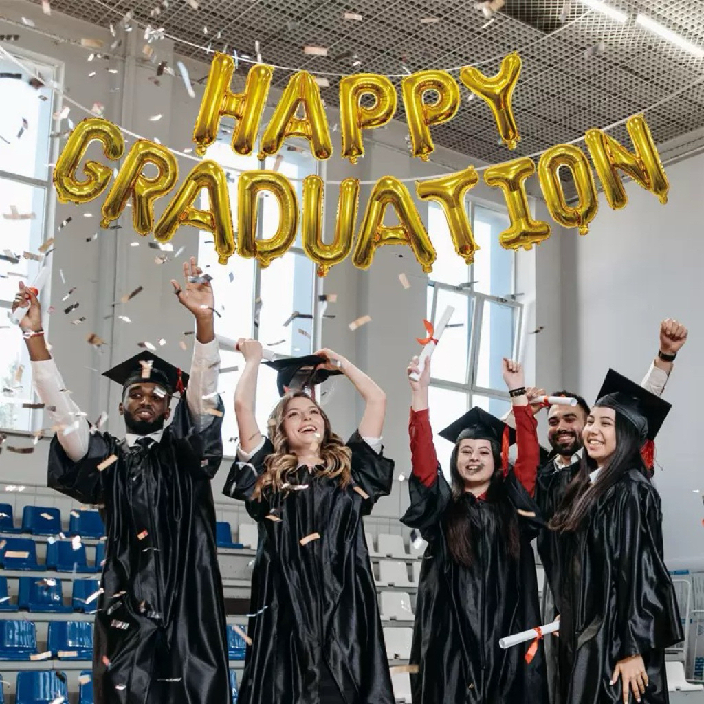 ลูกโป่งฟอยล์จบปริญญา ยินดีชุดเซ็ต HAPPY GRADUATION นิ้ว