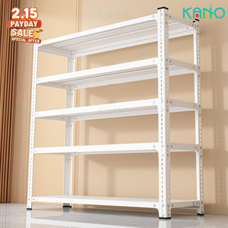 KANO ชั้นวางเหล็กทั้งหมด สแตนเลส+ไม้ ชั้นวางของเหล็ก 5 ชั้นค…
