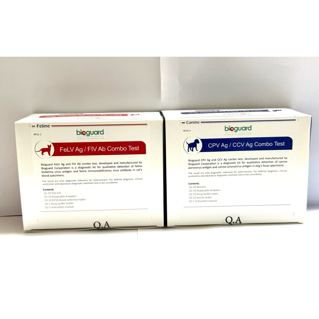 FeLV Ag/ FIV Ab Combo Test กับ CPV Ag / CCV Ag Combo Test ชุดตรวจโรคแมวและสุนัข