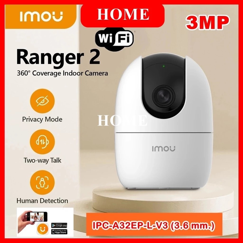 IMOU Ranger2 รุ่น IPC-A32EP-PRO IMOU 3MP WIFI Robot Camera ครอบคลุม 360° 3.6 mm Two-way Talk I รับปร