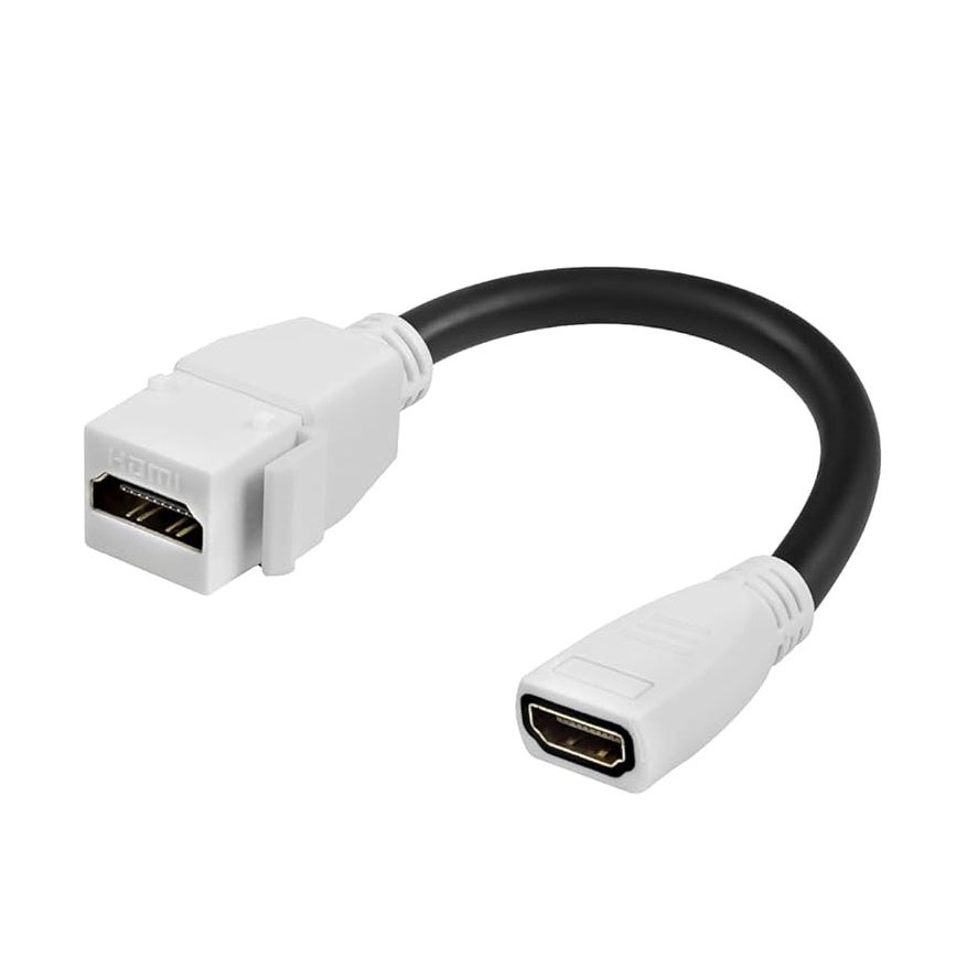HDMI Keystone Jack Female to Female Coupler for Keystone Wall Plate 4K@60Hz 20cm