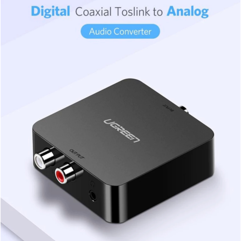 Ugreen 30523 ตัวแปลงช่องต่อ Optical DAC ส่งสัญญาณ Digital(ดิจิทัล) Coaxial เป็น Analog(อนาล็อก)