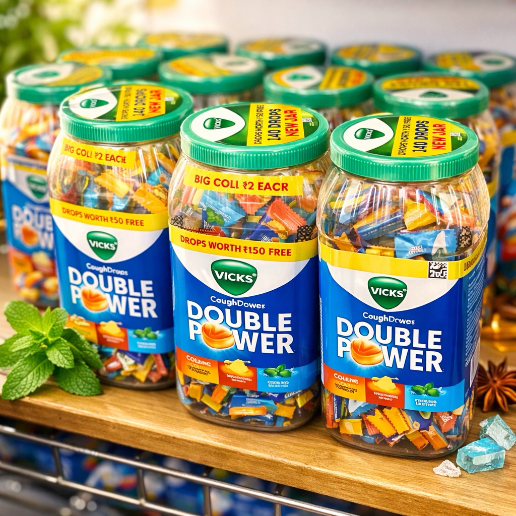 Vicks Cough Drops Jar Of 105+5 big Sige