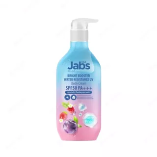 Jabs แจ๊บส์ ไบรท์บูสเตอร์ ยูวี โพรเทคชั่น บอดี้โลชั่น SPF50 PA+++ มีทั้งหมด 6 สูตร ขนาด 450 ml