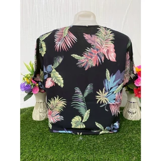 เสื้อลายดอก เสื้อสงกรานต์ ผ้าสปันใส่เย็นสบาย เสื้อคุณแม่สวยๆ รุ่น897