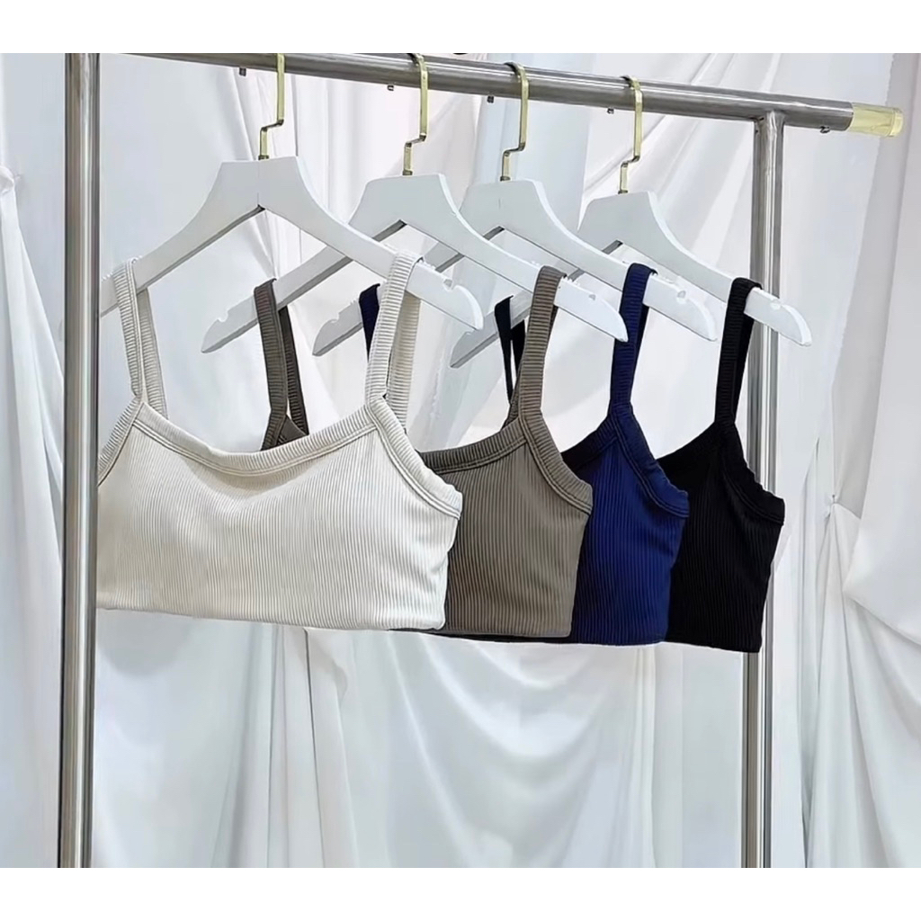 Strengy Bra สปอร์ตบราออกกำลังกาย สายเดี่ยว ผ้าร่อง 🌈LOLLIPOP ACTIVEWEAR