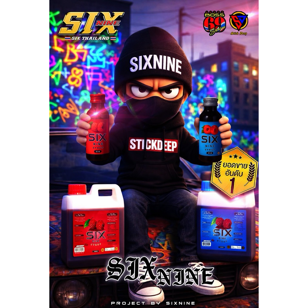 Sixnine ซิก-ไนน์69 หัวเชื้อน้ำเชื่อมเข้มข้น แกลลอน 1020ml [1แกลลอน]