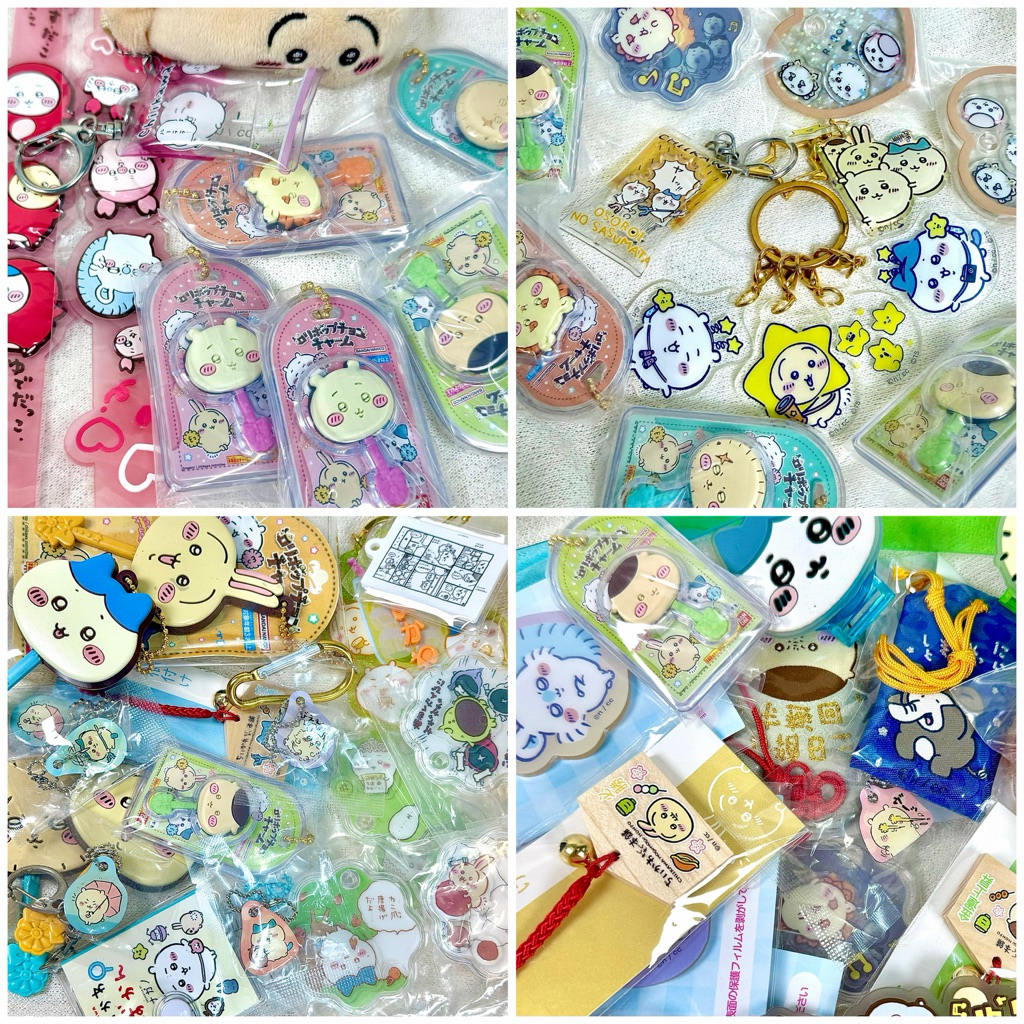 ของแท้ พร้อมส่ง ส่งไว พวงกุญแจ เครื่องราง ของสะสม ของเล่น Chiikawa Usagi Hachiware Momonga Rakko Manju Shisa Furuhonya