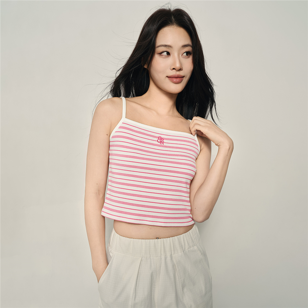 GIORDANO (Korea Collection) เสื้อสายเดี่ยวผู้หญิง Women Ribbed Tank Top 05326538
