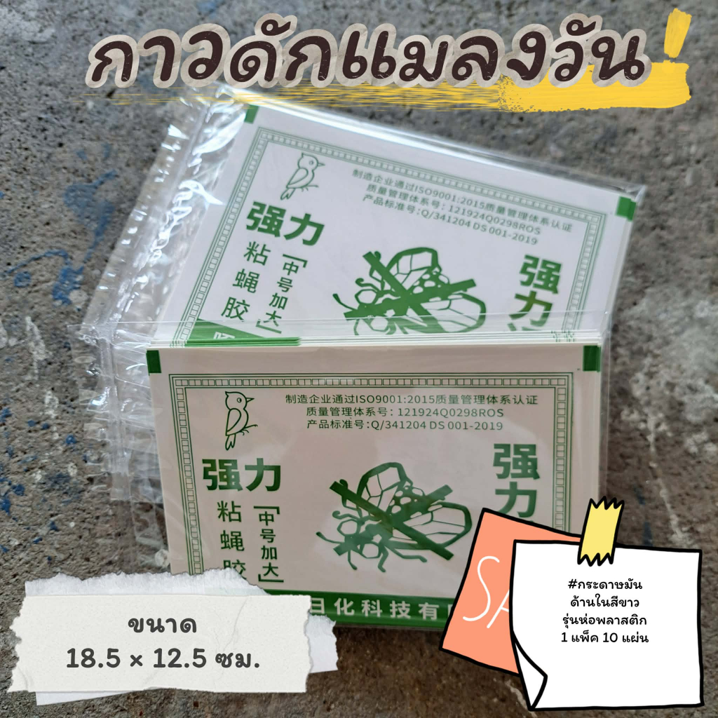 #ราคาต่อ 100 แผ่น แผ่นกาวดักแมลงวัน กาวดักแมลงวัน