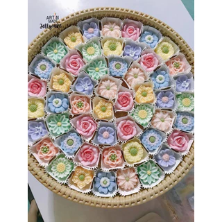 พิมพ์วุ้น ขนาด 5 cm แพค 6 ชิ้น ลายพรรษา รักแรกพบ พริมโรส แสงตะวัน แพงพวย ดอกบ๊วย บัวบุษยา ซูซาน กุหลาบแองเจิ้ล