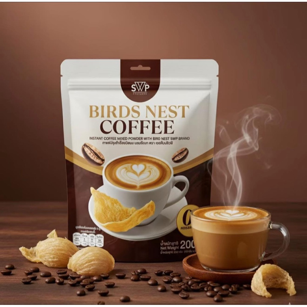 กาแฟรังนกคอลลาเจนSWP 1ห่อ (20ซอง)