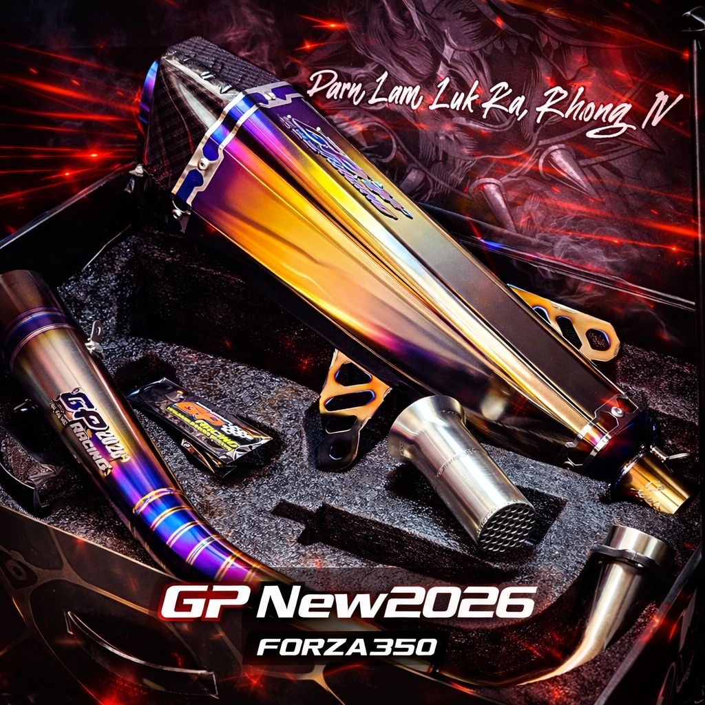ท่อGP New2026 FORZA350  ลูกเดิม-ลูก80 85 90 90+ GP RACING
