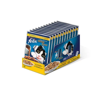 Purina Felix 1กล่อง(12ซอง) อาหารเปียกแมวเฟลิกซ์ Complete & Balanced กินเป็นมื้อหลักได้