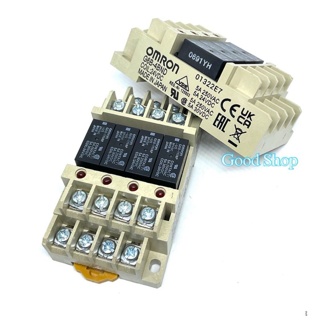 G6B-4BND+รีเลย์G6B-1114P   24VDC ออกบิลได้ พร้อมส่ง
