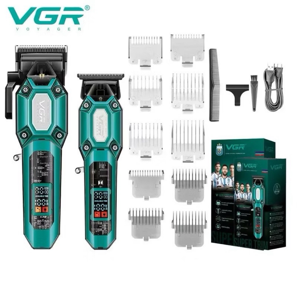 VGR vgr600 vgr900 ปัตตาเลี่ยนตัดผม มาพร้อมกับกันขอบ ทิมเมอร์ ฟันเซรามิค มีจอบอก%แบต 7000รอบ