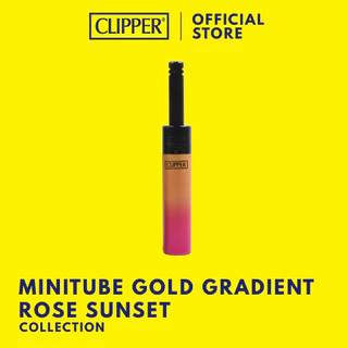 ไฟแช็ค คลิปเปอร์ Clipper Lighters Minitube Gold Gradient ไฟแช็คเติมแก๊สได้ ไฟแรงสู้ลม จุดไฟให้แสงสว่างแบบพกพาสะดวก