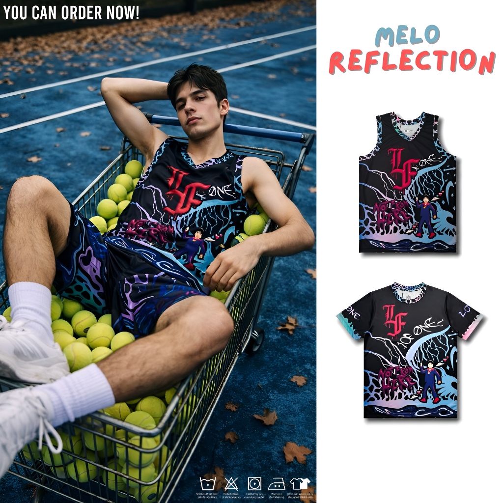 [ เสื้อแขนสั้น-เสื้อบาสแขนกุด ] NC MELO REFLECTION COLLECTION [ มีไซส์ใหญ่ ]