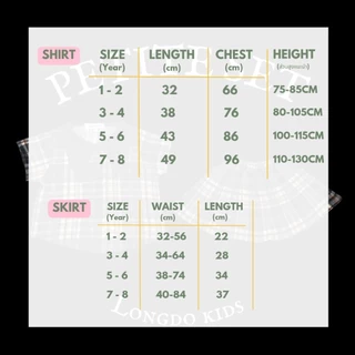 Longdopaws : Petite set ชุดเซ็ทเด็กผู้หญิง เสื้อ+กระโปรงอัดพลีท มีซับใน ผ้านิ่มใส่สบาย