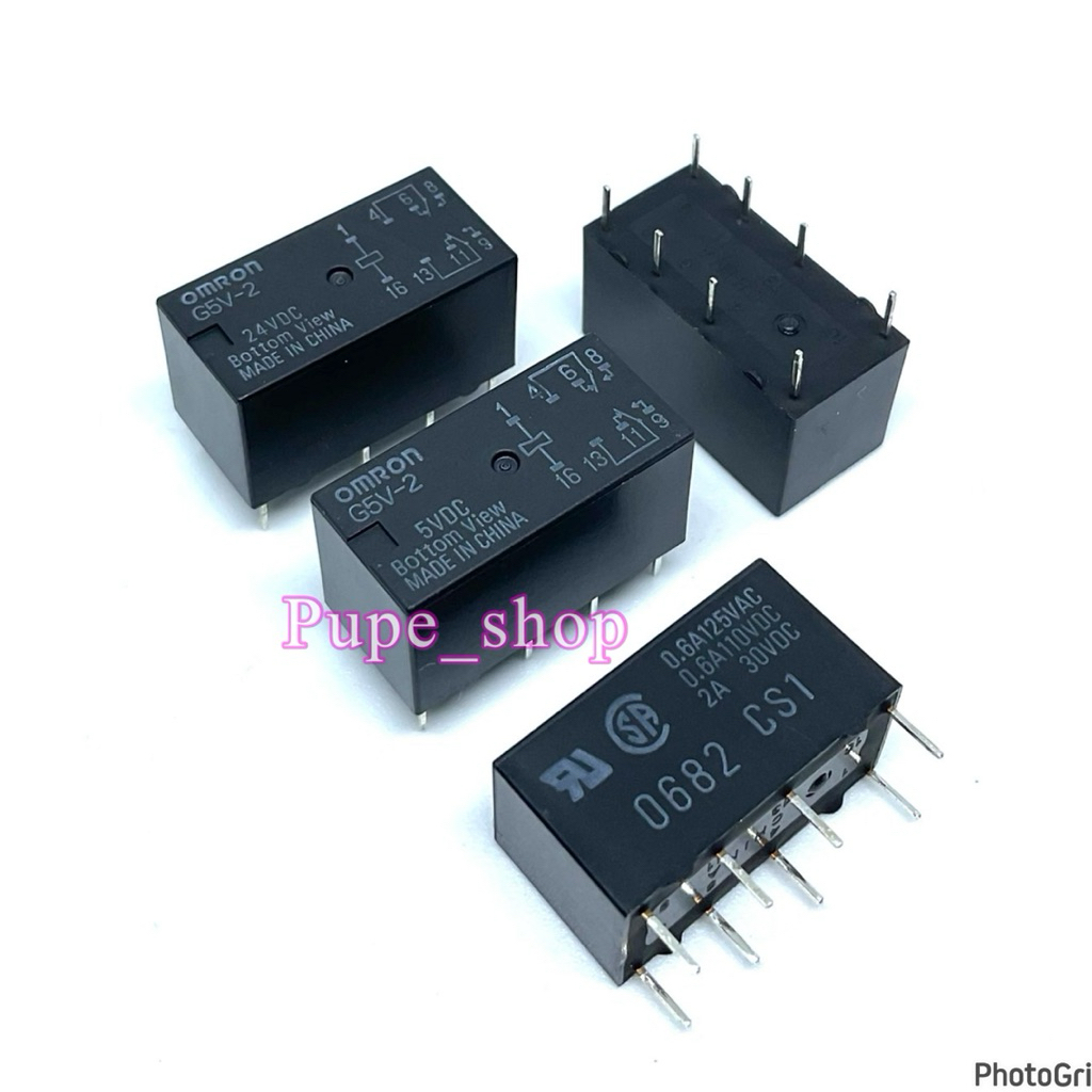 รีเลย์ G5V-2 G5V-2-H1-5VDC 12VDC 24VDC 48VDC DC5V 12V 24V 8 Pin Omron