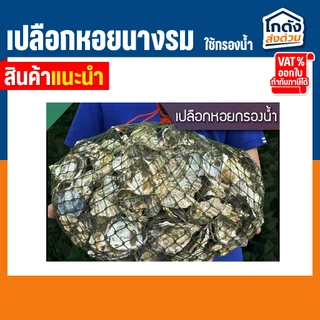 เปลือกหอยนางรม 6 kg.ใส่ถุงตาข่ายอวนเขียว พร้อมใช้งาน