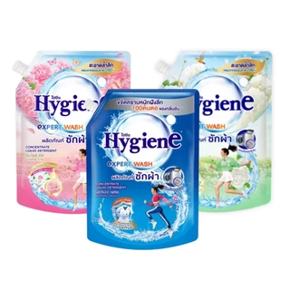 (แพ็ค 3 ถุง) ไฮยีน เอ็กซ์เพิร์ท วอช น้ำยาซักผ้า Hygiene Expert Wash Liquid Detergent ขนาด 1300-1400 มล.
