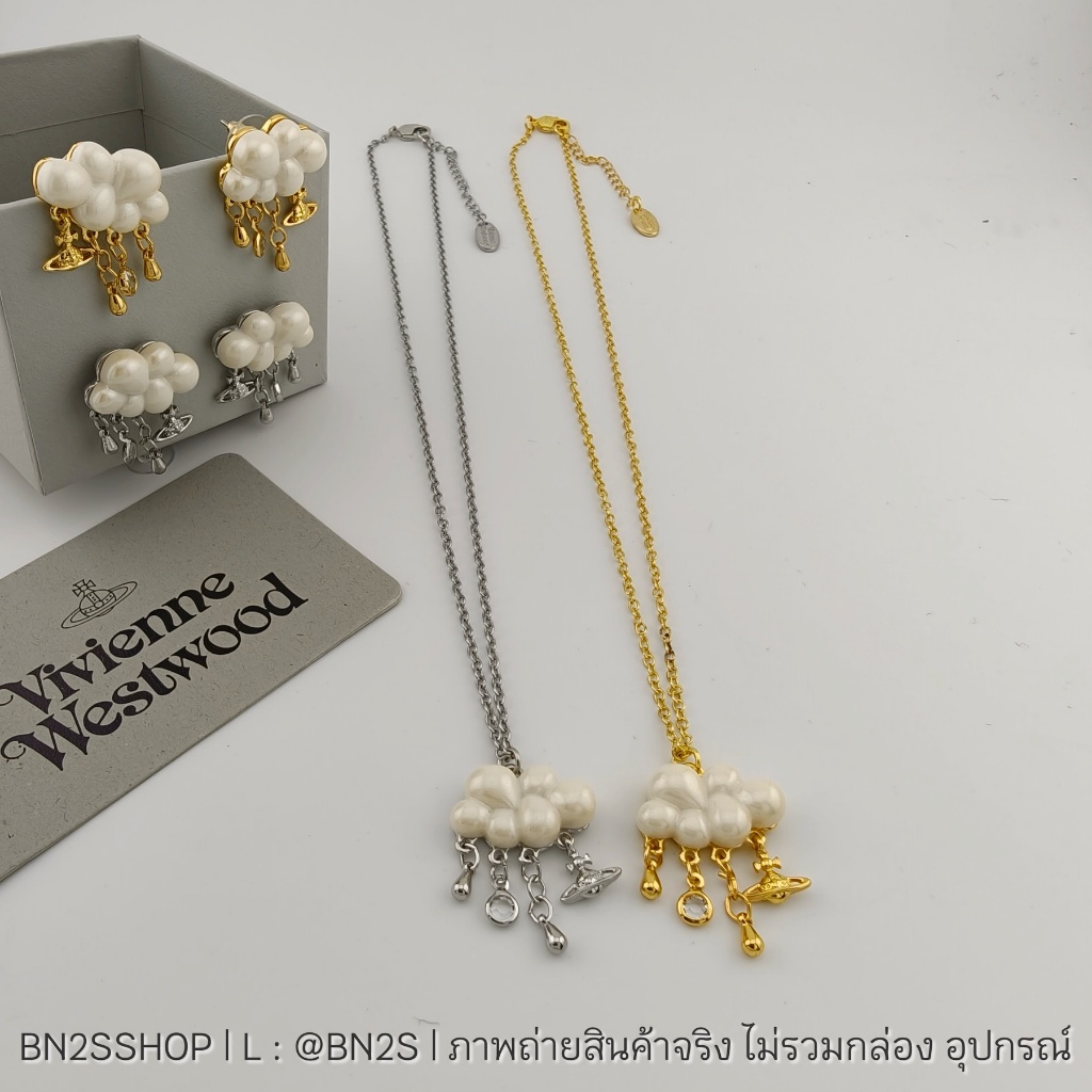 VW Cloud Pearl Necklace รุ่นใหม่ สร้อยคอผู้หญิง จี้รูปก้อนเมฆ ไข่มุก สีขาว ทอง พร้อมส่งในไทย