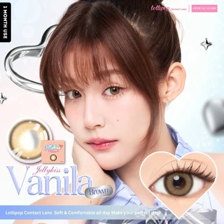 (เติมสต็อกแล้ว)Lollipop Contact Lens รุ่น Vanila brown คอนแทคเลนส์ Jellykiss