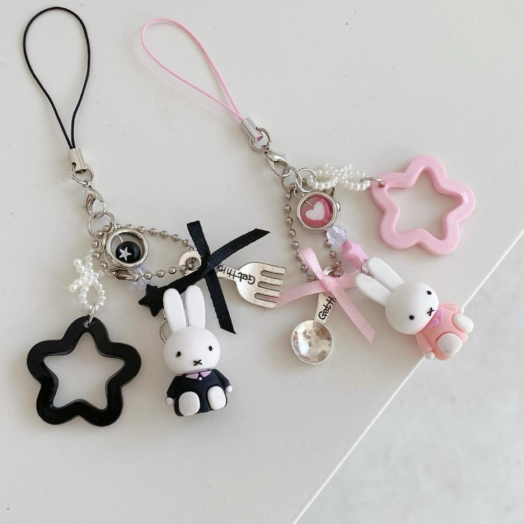🐰🎀{พร้อมส่ง! } Miffy พวงกุญแจมิฟฟี่ ห้อยโทรศัพท์ พวงกุญแจห้อยกระเป๋า พวงกุญแจมิฟฟี่🐰🎀⭐️