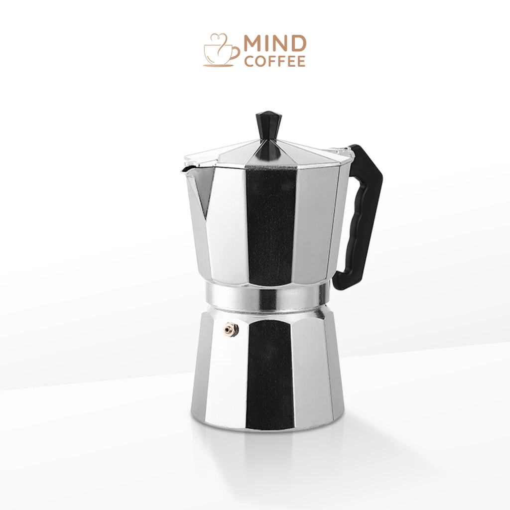 Moka Pot กาต้มกาแฟสด มอคค่าพอท หม้อชงกาแฟ เครื่องชงกาแฟ อลูมิเนียม 100/150/300/450ML MindCoffee