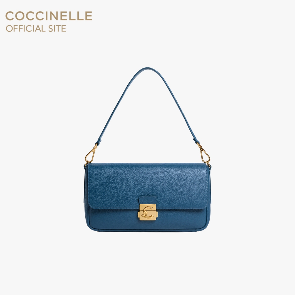 COCCINELLE กระเป๋าสะพายไหล่ผู้หญิง รุ่น C-ME LOCK SHOULDER BAG 120101 สี DEEP BLUE
