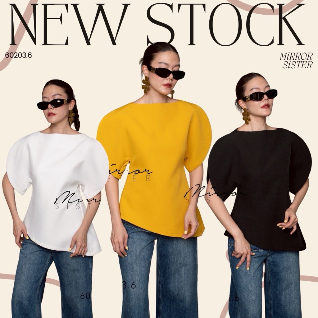MirrorsisteR 60203.6 เสื้อดีไซน์แขนเสื้อผ่า ทรงโค้ง
