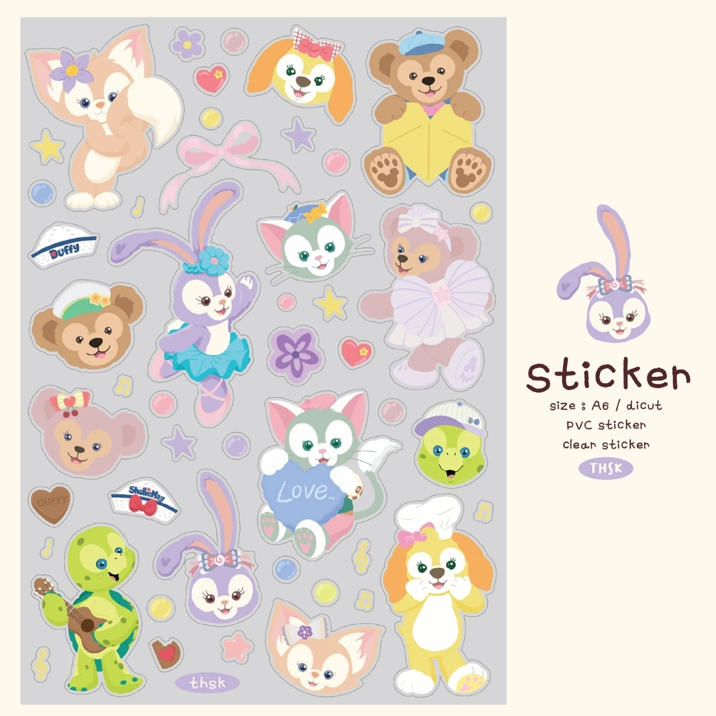 Diffy and friends Sticker สติ๊กเกอร์ ขนาด A6