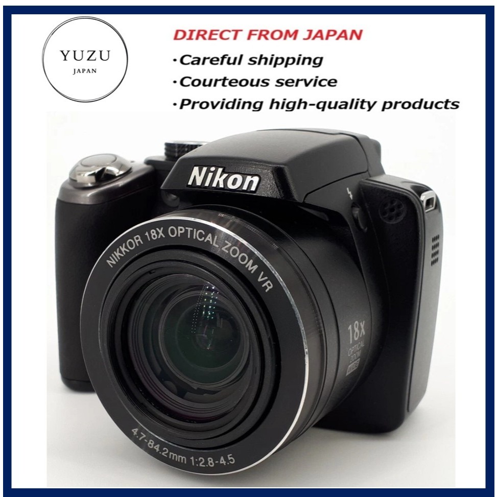 Pre-owned Product Nikon COOLPIX P80 10.1MP Digital Camera - 18x Optical Wide Angle Zoom VR Lens. Bla