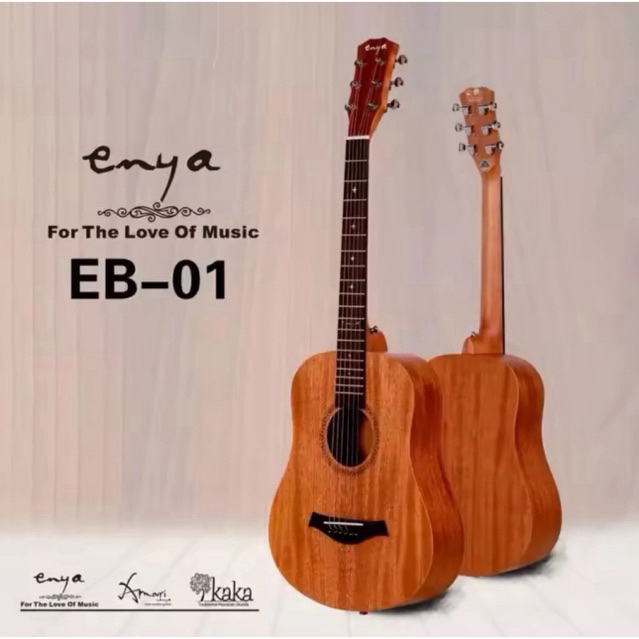 Enya EB-01 กีตาร์โปร่ง/โปร่งไฟฟ้า พร้อมกระเป๋า พกพาเท่ๆ