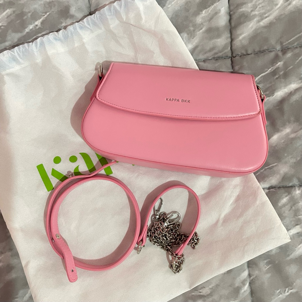 (มือสอง) กระเป๋า kappa bkk รุ่น Monet ไซส์ใหญ่ สี blush pink
