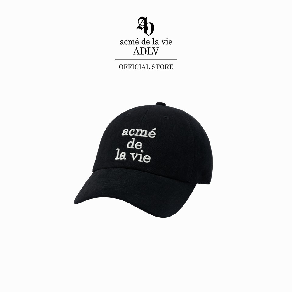 ADLV [acme de la vie] หมวก รุ่น Cotton Napping 3D Embo Ball Cap Black (50101SNPCAU_S6BKXX)