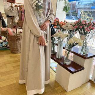 Elegant เดรสยาวสไตล์ญีปุ่น Rinka collection สีพื้น ดีไซน์คลา…