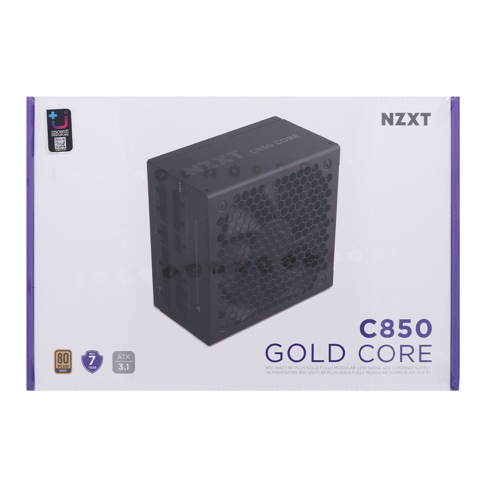 NZXT C850 GOLD CORE - 850W 80 PLUS GOLD ATX BLACK (PA-8G3BB-US) POWER SUPPLY