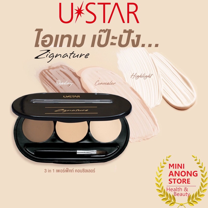 USTAR Zignature 3 in 1 Perfect Concealer ยูสตาร์ 3 อิน 1 เพอร์เฟ็คท์ คอนซิลเลอร์