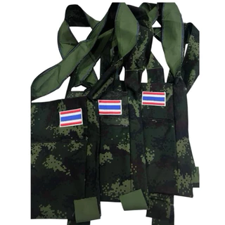 ย่ามลายพราง2 ซิป ติดธง ขนาด 10x11นิ้ว ติดธงงงงง
