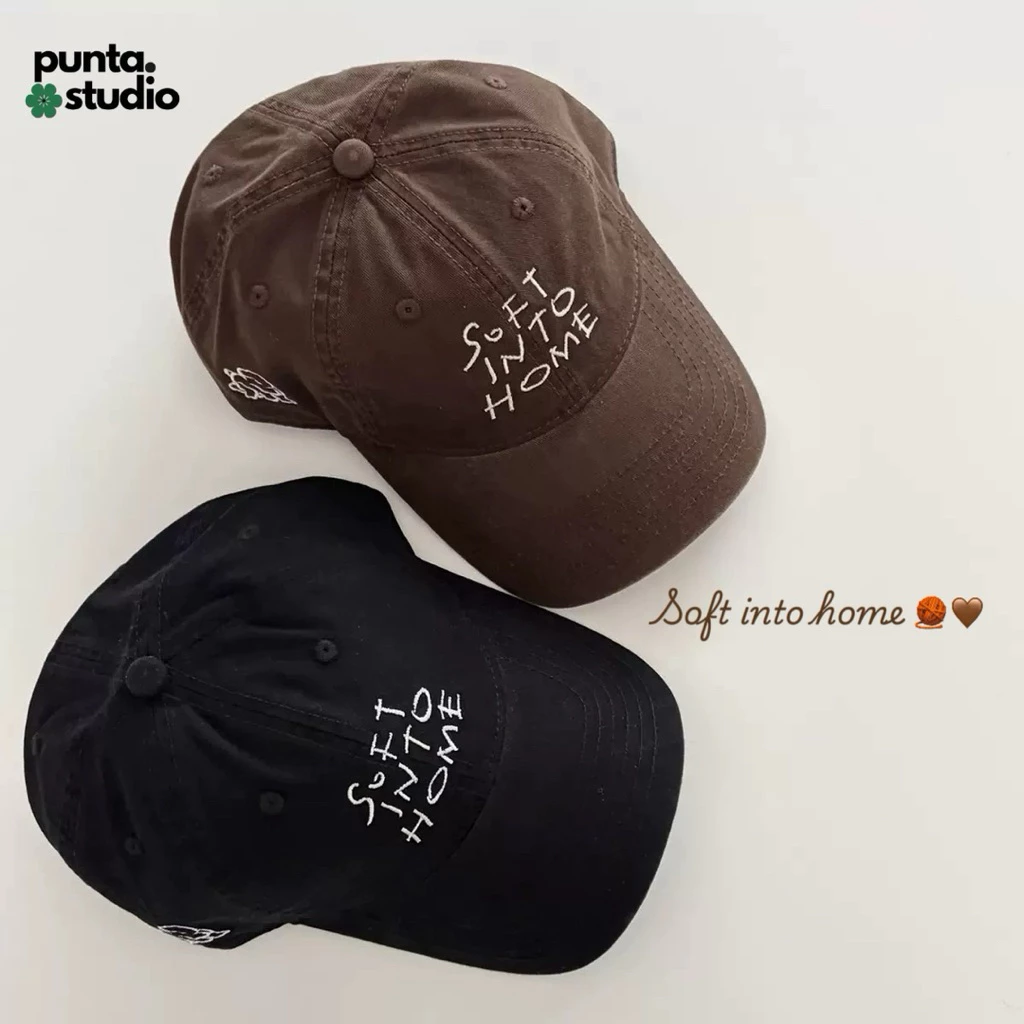 (พร้อมส่ง🛻)หมวก 𝖲𝗈𝖿𝗍 𝖨𝗇𝗍𝗈 𝖧𝗈𝗆𝖾 𝖢𝖺𝗉 🧶🤎 ปักลายเกาหลี ผ้าคอตตอน
